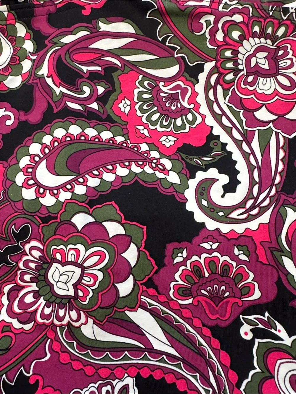 Lands' End NWT Pink Black Paisley Tankini Swim Skirt Set Underwire Adjustable 8